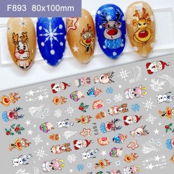 F893 10Sheets/lot  Christmas Nail Art Stickers