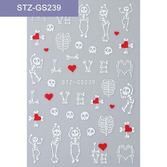 STZ-GS239  10Sheets/lot  Halloween Nail Art Stickers