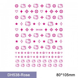 DH538-Rose   10pcs/lot LV/Hello Kitty Nail Art