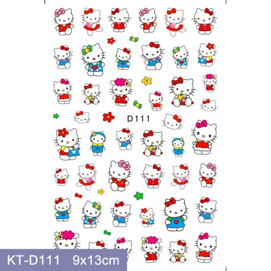 KT-D111   10pcs/lot Hello Kitty Nail Art