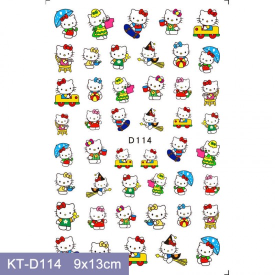 KT-D114   10pcs/lot Hello Kitty Nail Art