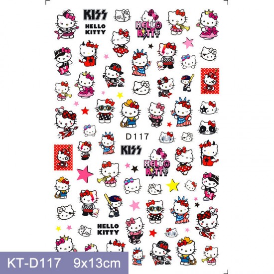 KT-D117   10pcs/lot Hello Kitty Nail Art