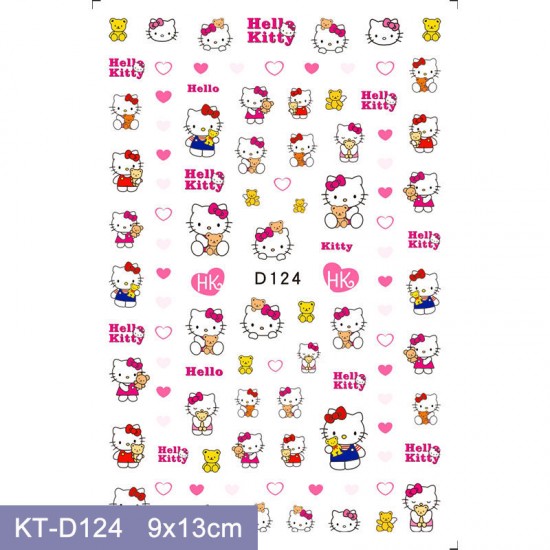 KT-D124   10pcs/lot Hello Kitty Nail Art