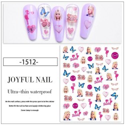 JO1512   10sheets/lot Barbie Nail Stickers