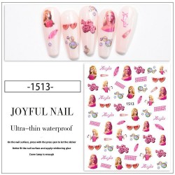 JO1513   10sheets/lot Barbie Nail Stickers