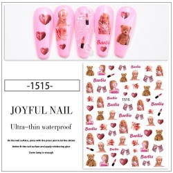 JO1515   10sheets/lot Barbie Nail Stickers