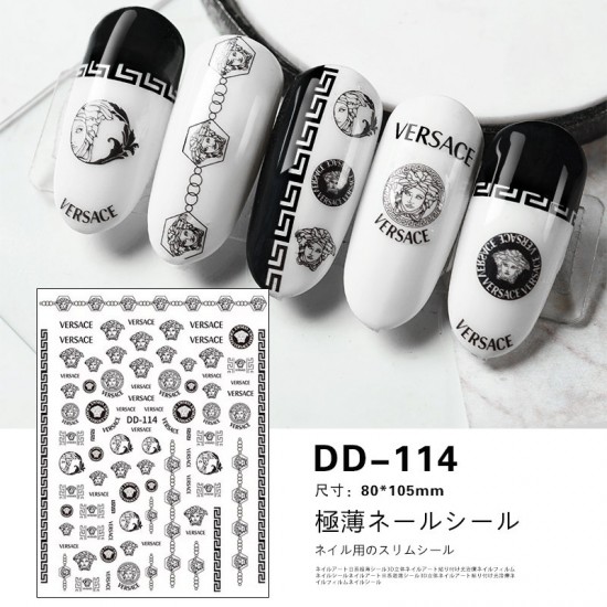 DD114   10pcs/lot VERSACE Nail Art