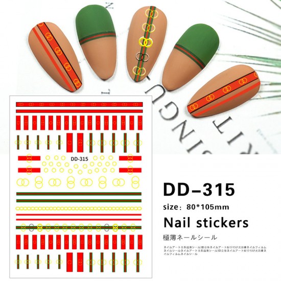 DD315   10pcs/lot Gucci Nail Art