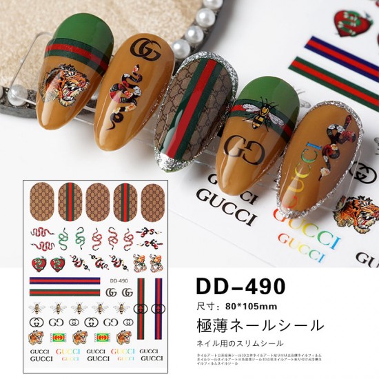 DD490   10pcs/lot Gucci Nail Art