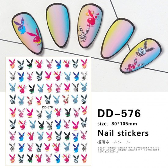 DD576   10pcs/lot Playboy Nail Art