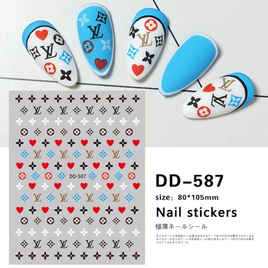 DD587   10pcs/lot LV Nail Art