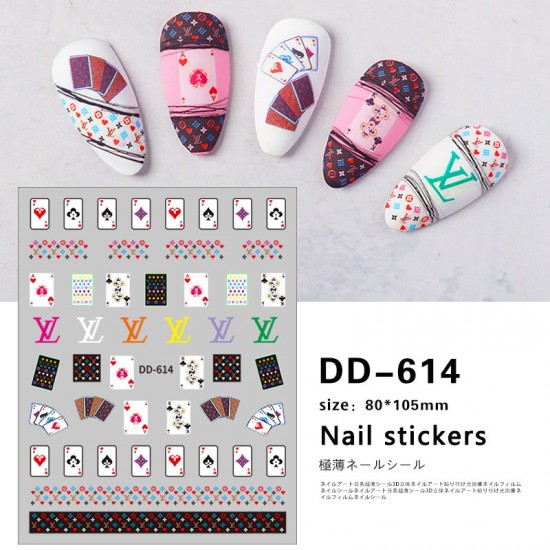 DD614   10pcs/lot LV Nail Art