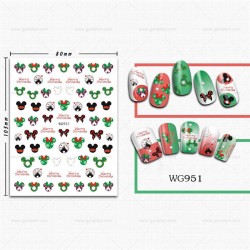 WG951  10pcs/lot Christmas Nail Stickers