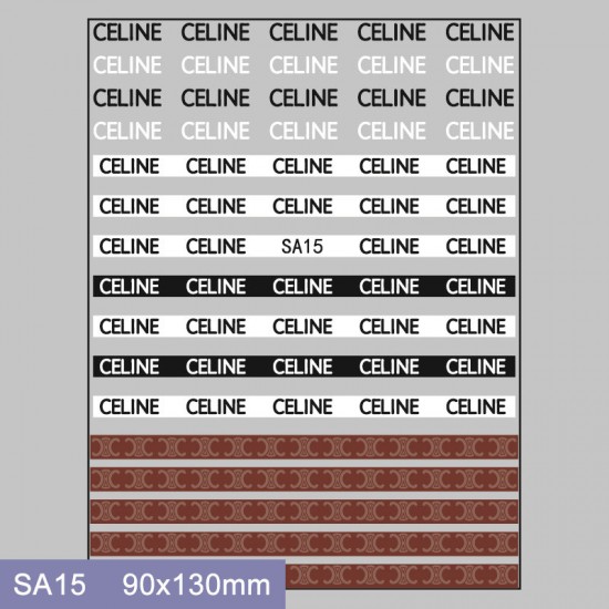 SA15  10pcs/lot Celine Nail Stickers