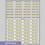 SA18-Gold  10pcs/lot MIU Nail Art