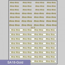 SA18-Gold  10pcs/lot MIU Nail Art