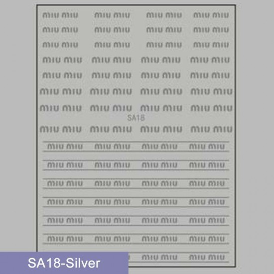 SA18-Silver  10pcs/lot MIU Nail Art