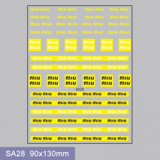 SA28  10pcs/lot MIU Nail Art