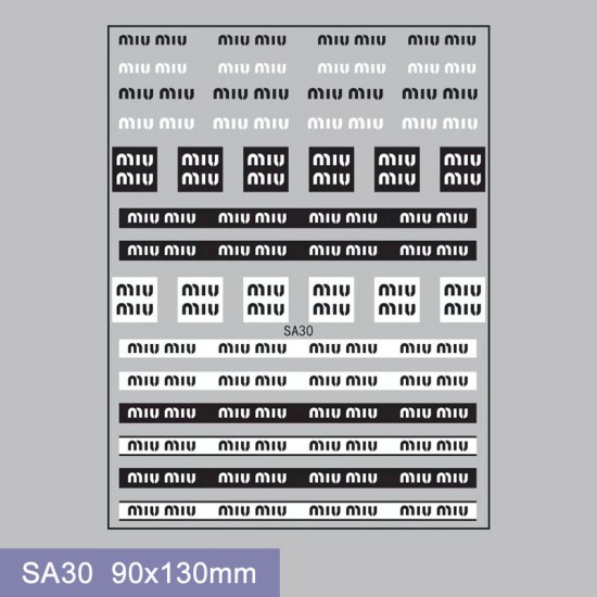 SA30  10pcs/lot MIU Nail Art