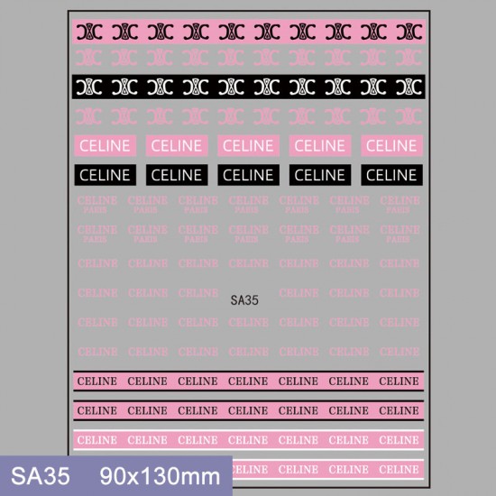 SA35  10pcs/lot Celine Nail Stickers