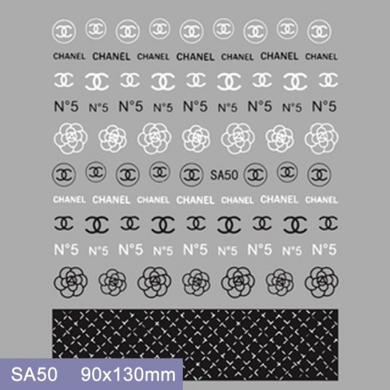 SA50   10pcs/lot Chanel Nail Art