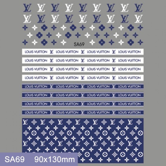 SA69  10pcs/lot LV Nail Art