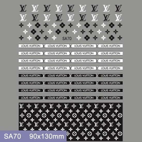 SA70  10pcs/lot LV Nail Art