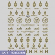 SA76  10pcs/lot PRADA/HERMES Nail Stickers