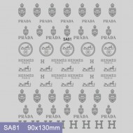 SA81  10pcs/lot PRADA/HERMES Nail Stickers