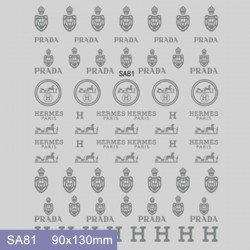 SA81  10pcs/lot PRADA/HERMES Nail Stickers