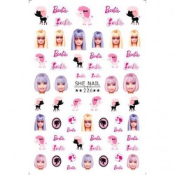 SHE226   10sheets/lot Barbie Nail Stickers