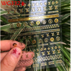 WG332-3  10 sheets/lot LV Nail Stickers