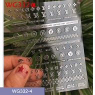 WG332-4  10 sheets/lot LV Nail Stickers