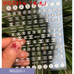 WG333-1  10 sheets/lot Chanel Nail Stickers