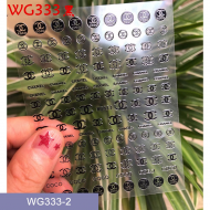 WG333-2  10 sheets/lot Chanel Nail Stickers