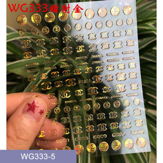 WG333-5  10 sheets/lot Chanel Nail Stickers