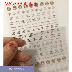 WG333-7  10 sheets/lot Chanel Nail Stickers