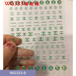 WG333-9  10 sheets/lot Chanel Nail Stickers