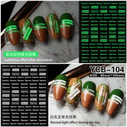 YCB104   10pcs/lot Supreme Nail Art