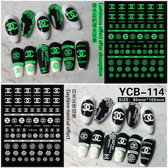 YCB114   10pcs/lot Chanel Nail Art