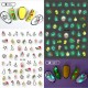 DH244  10Sheets/lot  Christmas Glow-in-the-Dark Nail Art Stickers