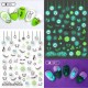 DH246  10Sheets/lot  Christmas Glow-in-the-Dark Nail Art Stickers