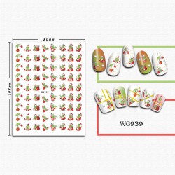 WG939  10pcs/lot Christmas Nail Stickers