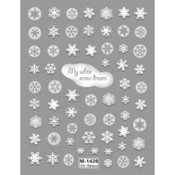 5D-M1426   10pcs/lot Christmas Embossed Nail Stickers