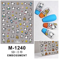 5D-M1240   10pcs/lot Embossed Nail Stickers