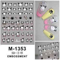 5D-M1353   10pcs/lot Embossed Nail Stickers