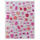 TO3212   10pcs/lot Barbie Embossed Nail Stickers