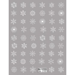 5D-M1030   10pcs/lot Snowflake Embossed Nail Stickers