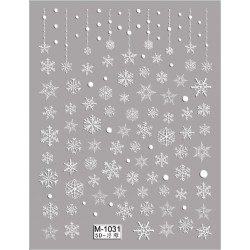 5D-M1031   10pcs/lot Snowflake Embossed Nail Stickers