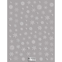 5D-M1032   10pcs/lot Snowflake Embossed Nail Stickers